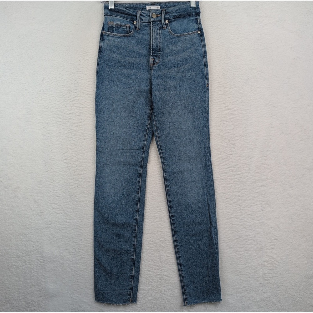 Good American Style GCSTCKL67T Good Classic Skinny Leg Jeans Sz 0